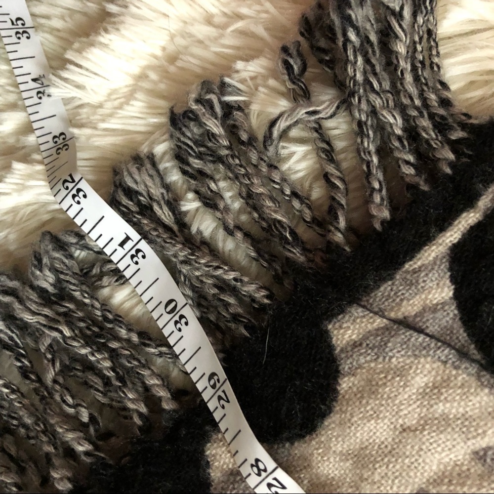 Coach merino wool black white signature scarf - Picture 7 of 8